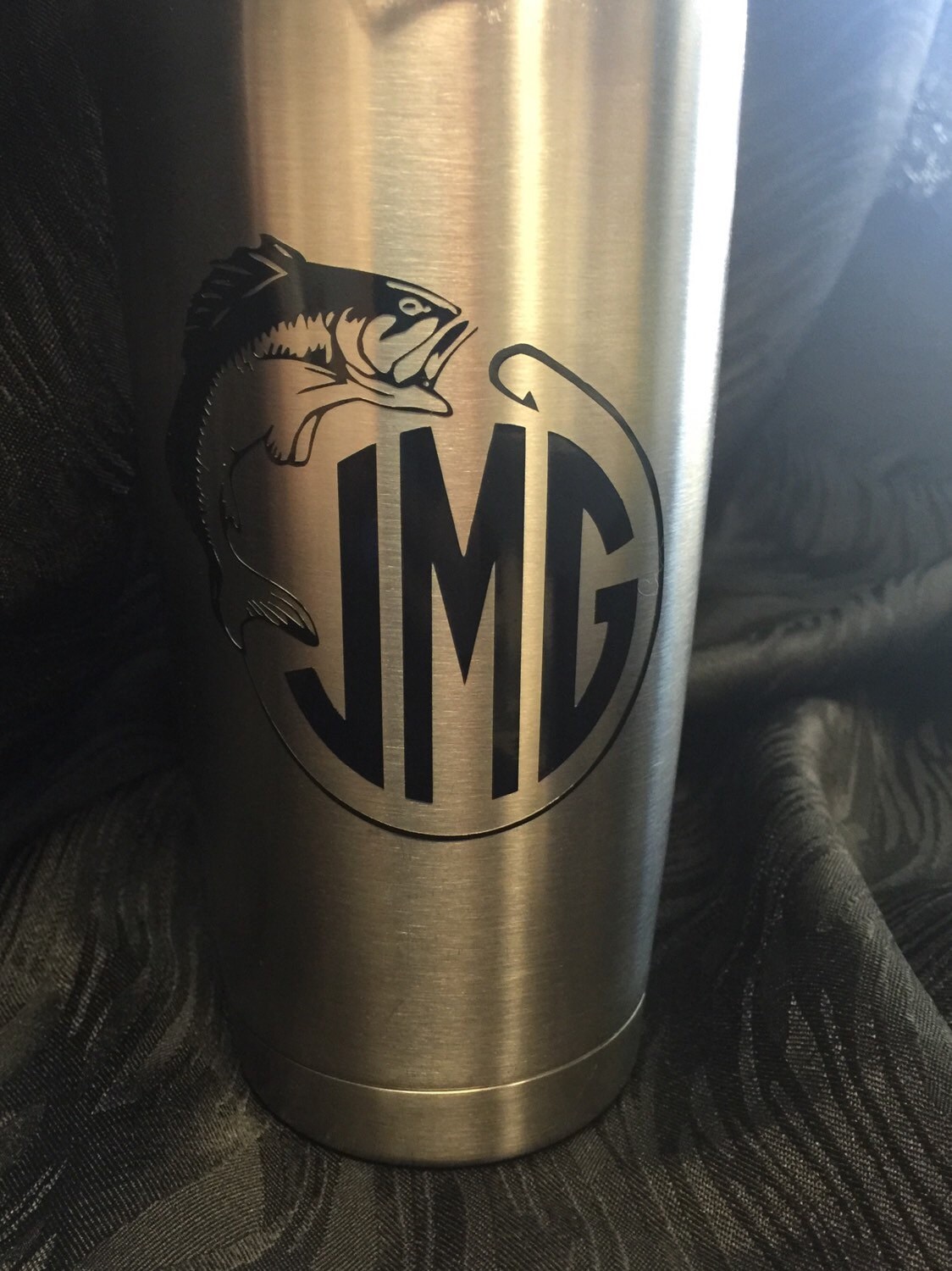 Fishing Monogram Decal for yeti cup tumbler coffee mug wine