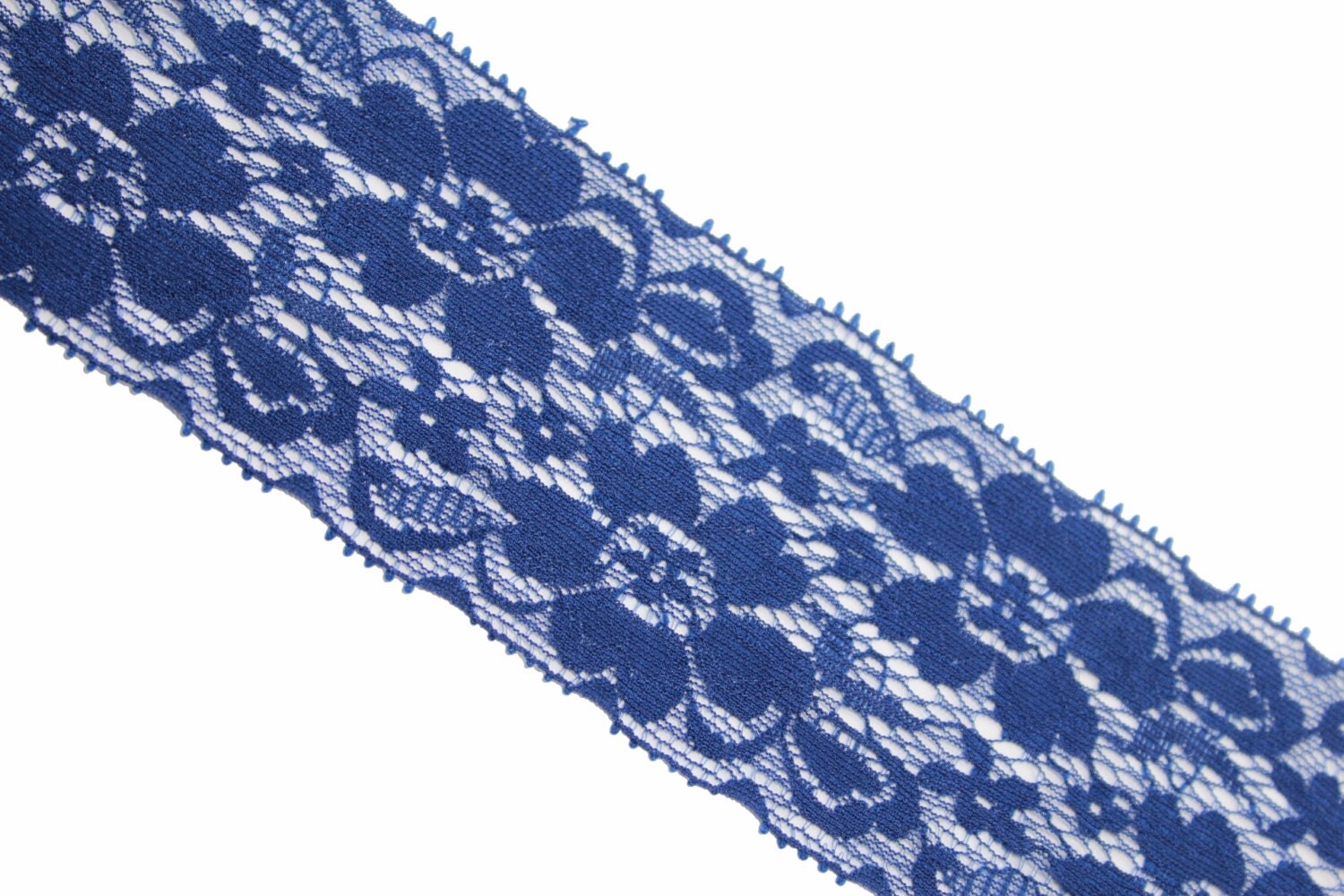 BULK Stretch Blue Lace Trim Ribbon for Crafts 5 YARDS