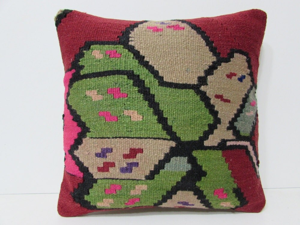 red throw pillow 18x18 chevron pillow case by DECOLICKILIMPILLOWS