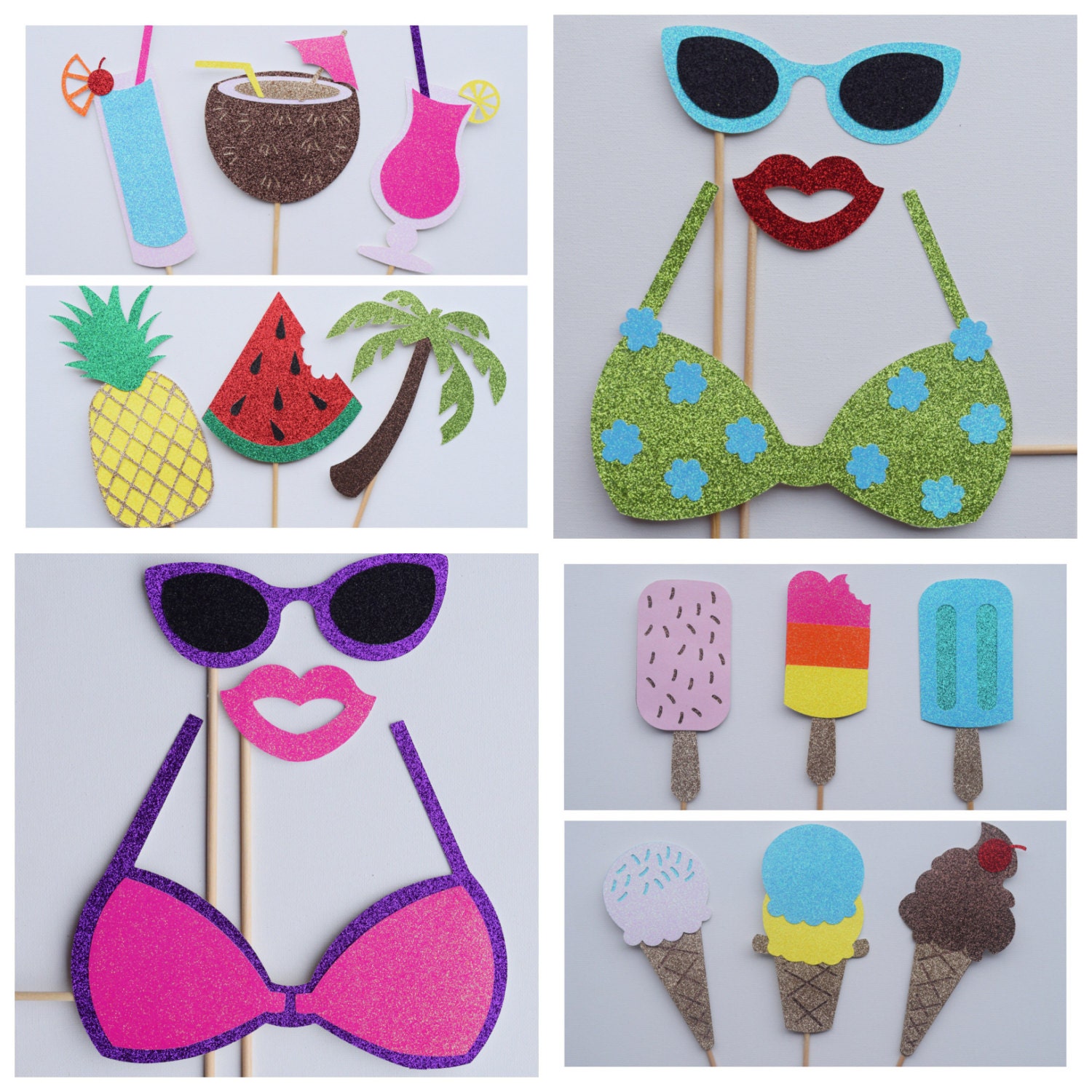 Tropical Photo Booth Props Tropical Bachelorette Party