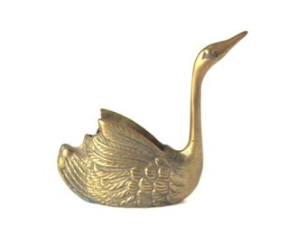 Brass Swan, Swan Planter, Brass Swan Planter, Brass Swan Figurine, Swan Figurine, Gold Swan, Brass Figurine, Gold Swan Figurine, Brass Decor