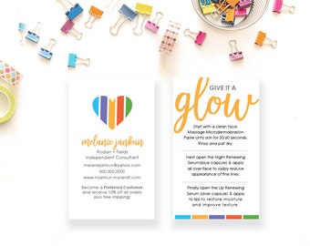 Rodan and Fields Mini Facial Card, R+D Business card, Digital File