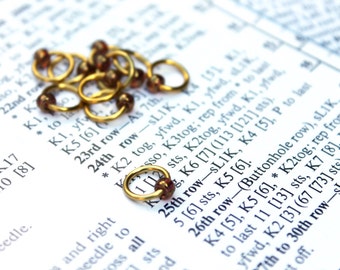 ROSE GOLD stitch markers for knitting - refill, snag free, knitting markers, ring stitch markers, stitchmarkers, knitting supplies