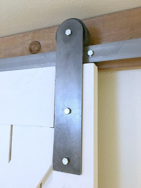 Mini roller sleek barn door hardware