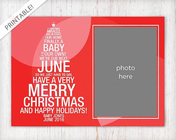 christmas cards to announce pregnancy