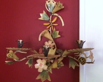 Italian Tole Candle Holder Wall Sconce