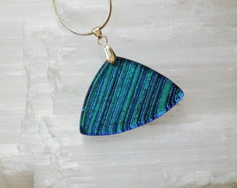 P3- Dichroic glass pendant and sterling silver .925