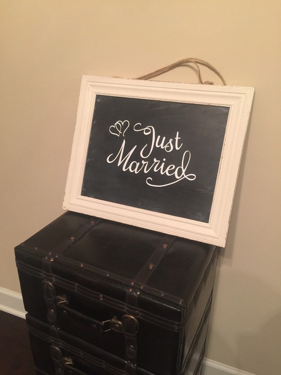 Just Married Chalk Board Sign