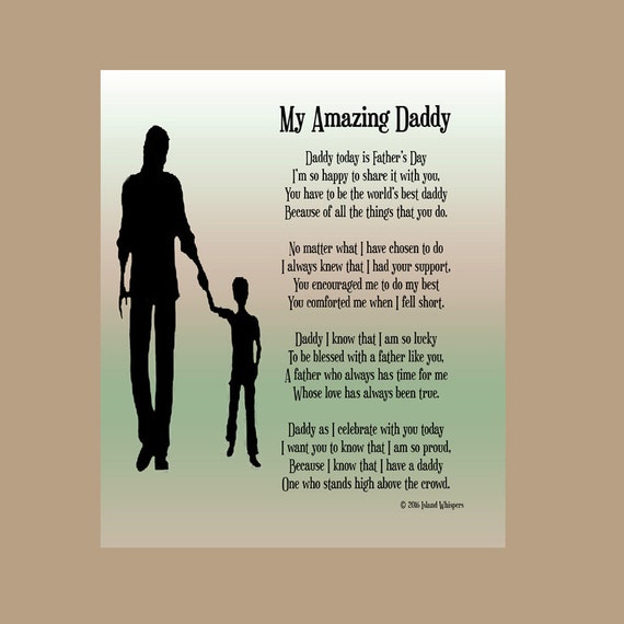 Father's Day Poem Amazing Dad Gift Dad Poem