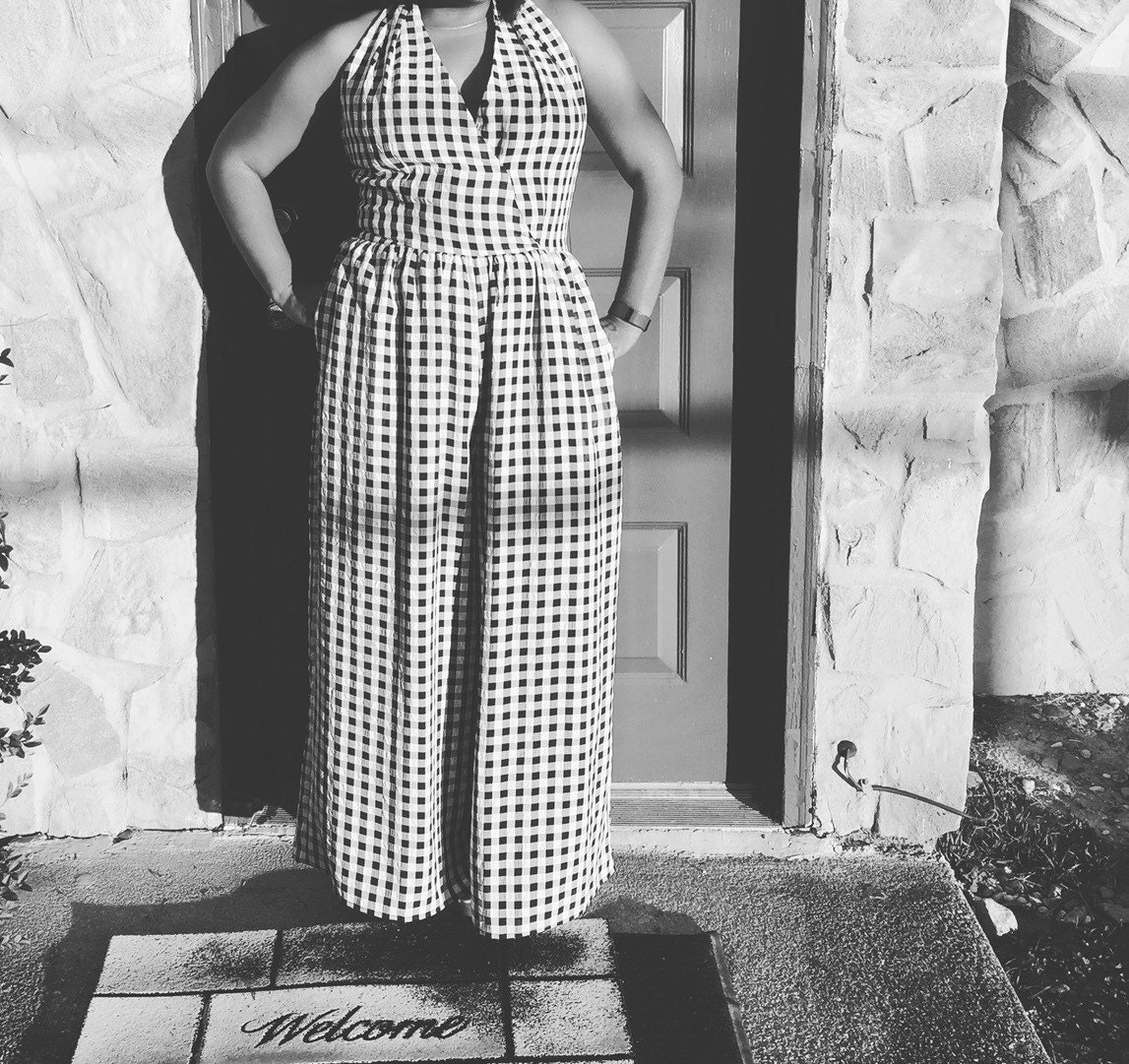 Vintage Black and White Pant Jumper