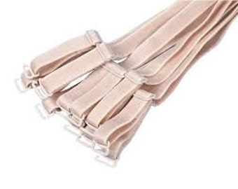 1/2" Wide Bra Straps w/Hooks Sliders|Detachable Bra Straps|Spaghetti Lingerie Elastic Stretch Removable Elastic Bra Strap Hook Shoulder