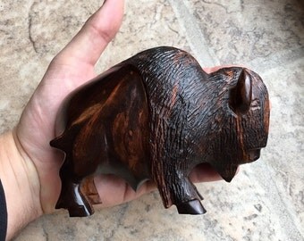 Ironwood Bison Wood Carving - Hand-Carved from Arizona Artist! 5"