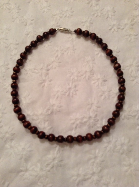 Little boys beaded wooden necklace