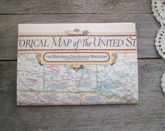 Vintage National Geographic U.S. Historical Map