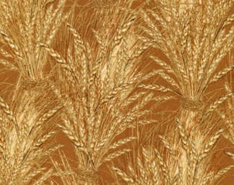 Wheat print fabric | Etsy