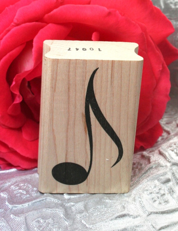 Musical Note Rubber Stamp 375E by All Night Media Music