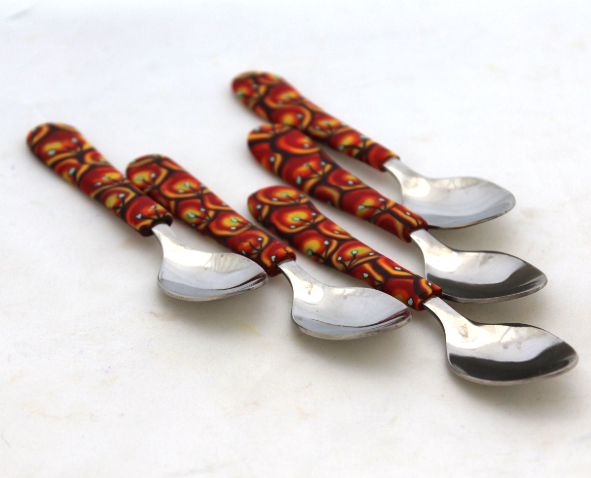 Tea Spoon set of 4 Decorative spoons Unique hostess gift