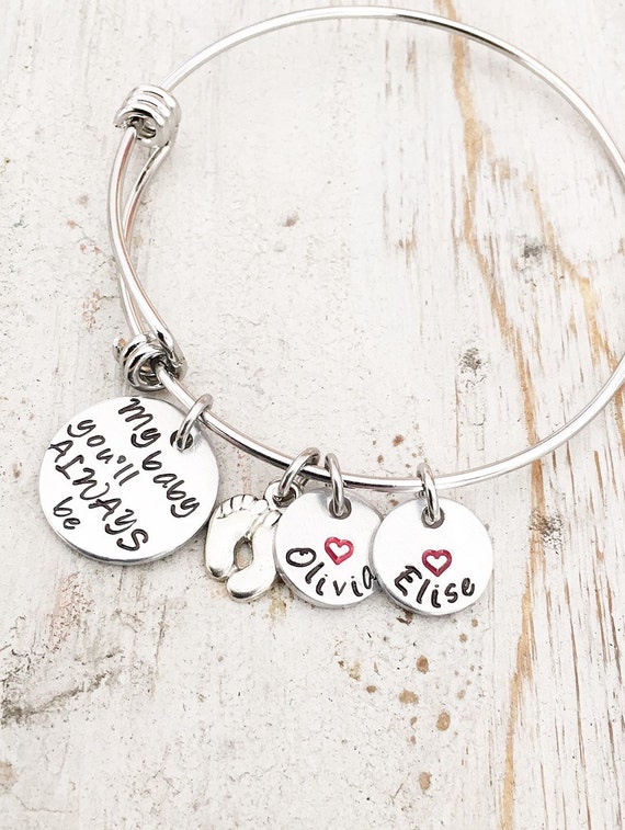 My Baby Bracelet Bracelet For Mom Hand Stamped by StampsofLove4