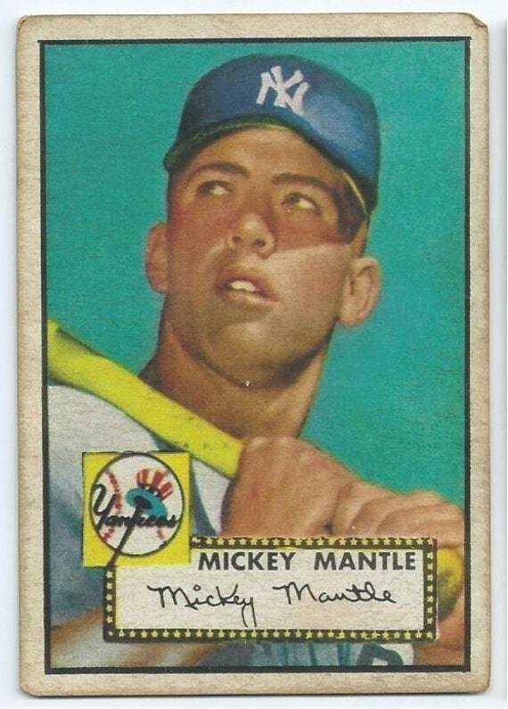 1952 Topps Mickey Mantle Rookie Antiqued Please note the 3