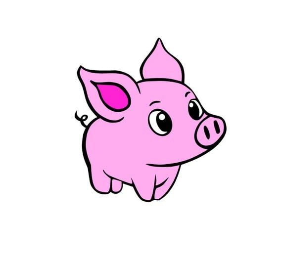 Cute Piggy Decal By Dakotasdecals On Etsy