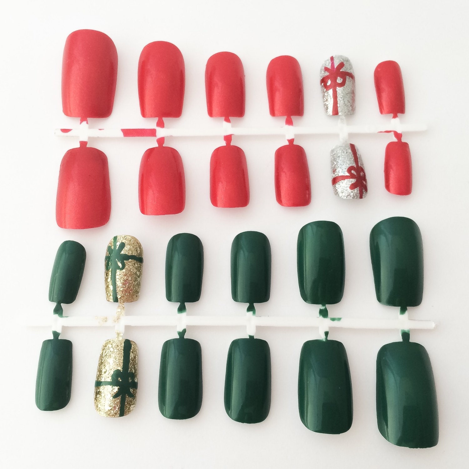 Christmas Nails Holiday Nails Fake Nails False Nails Press