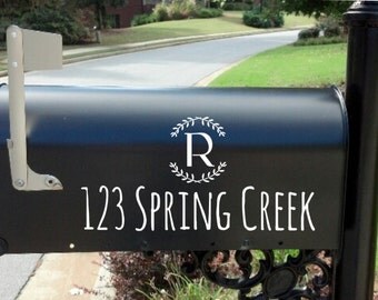 Personalized Monogram Custom Wedding Mailbox Decal
