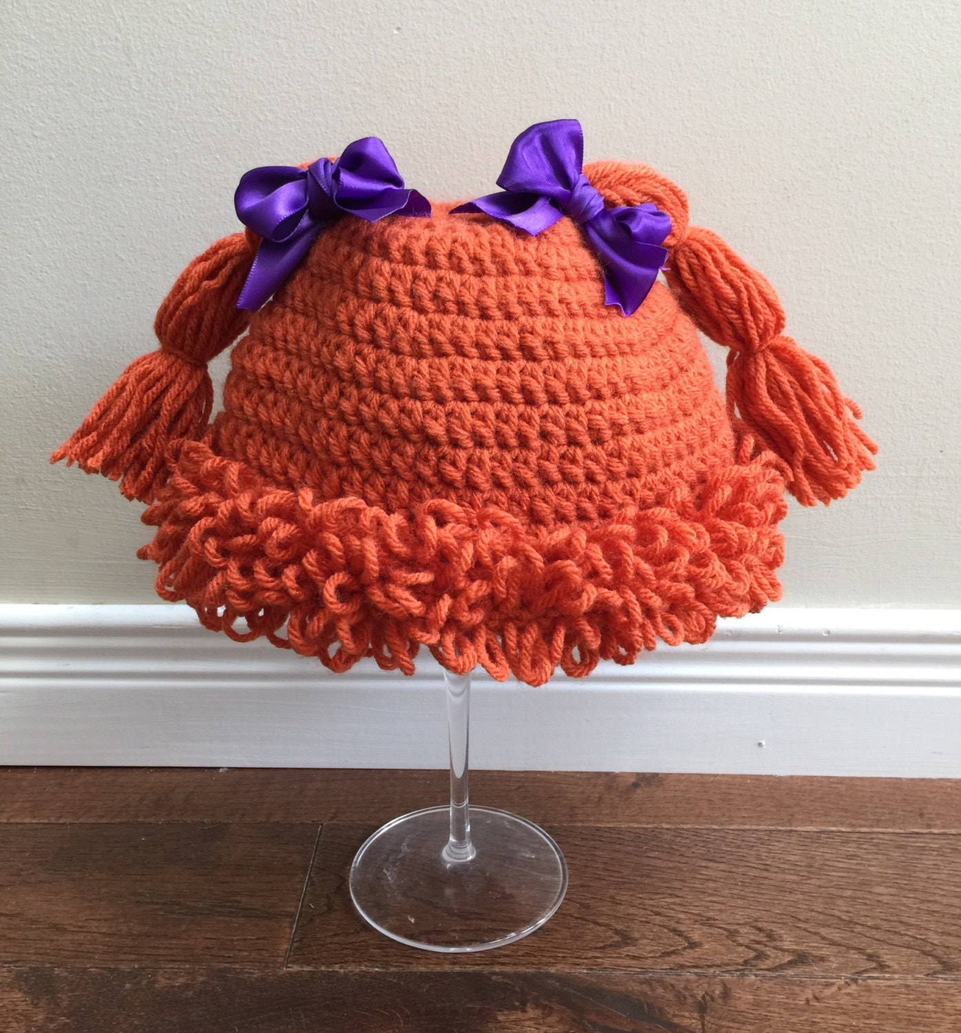 Cabbage Patch Doll Crochet Hat Baby Wig Hat Baby Hair Hat