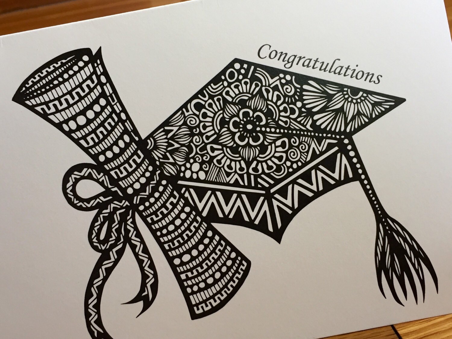 Zentangle Graduation Card