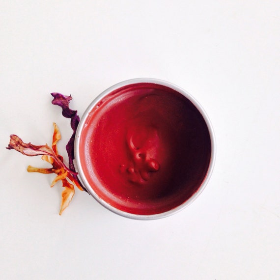 red earth lipstick. plant makeup. organic cream by WildVeil