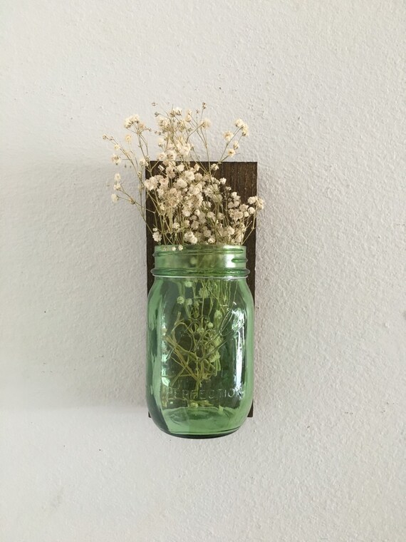 Mason jar vase wall mount mason jar mason jar decor mason