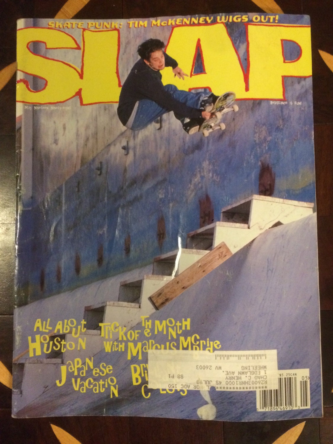 Vintage Slap Skateboard Magazine May 1998 Tim McKenney Cover