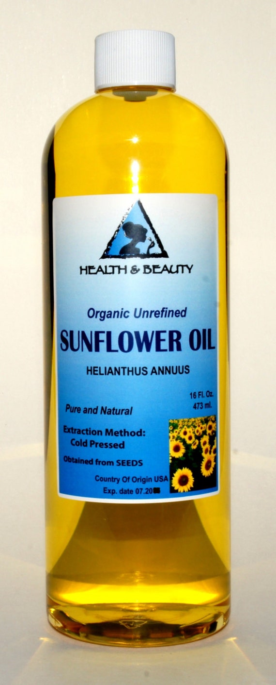 16 Oz Sunflower Oil Unrefined Organic Carrier Cold By Hboilscenter