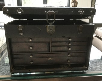 Vintage Grestner Machinists Tool Box w/ Lock and Key