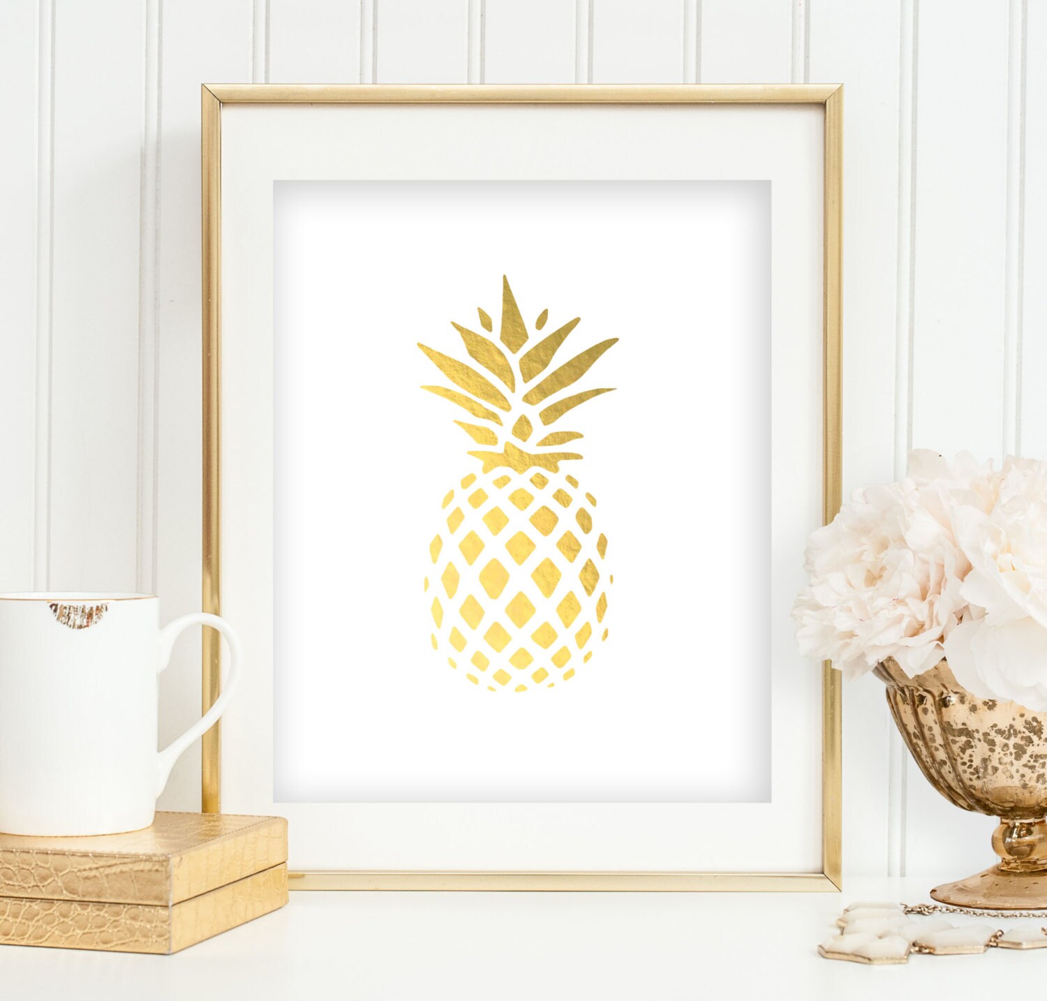 Pineapple Printable Art Pineapple Art Gold Island Bathroom