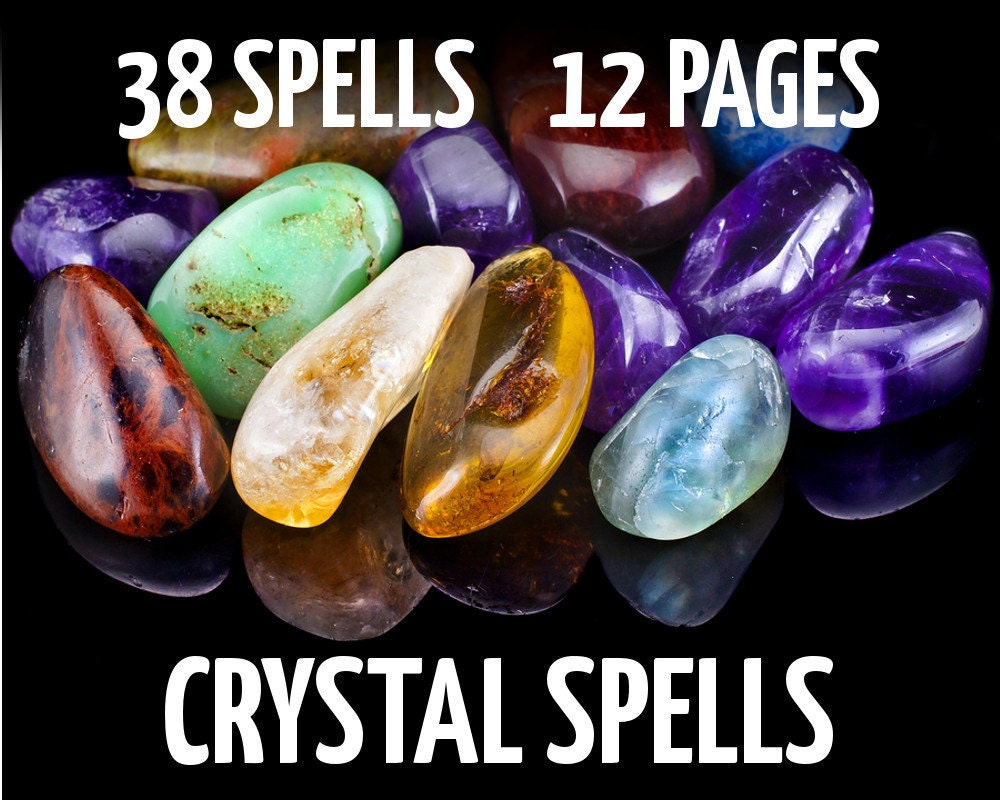 Crystal Spells Book of Shadows Pages Wicca Witchcraft Like