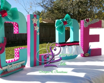 Gymnastics party Gymnastics party ideas Gymnastics birthday party Gymnastics party decorations Gymnastics decorated letters Gymnastics