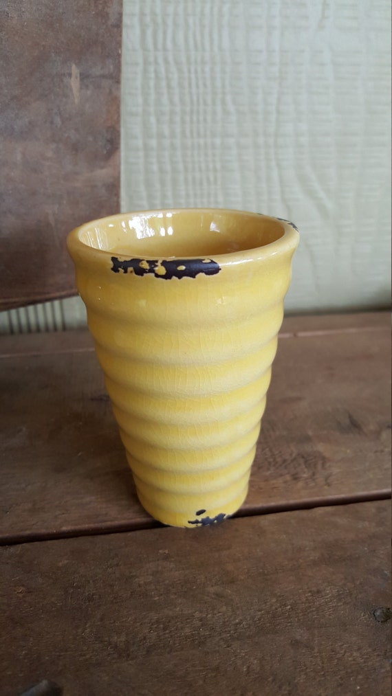 Yellow Ceramic Vintage insert for sugar molds by Bigwavewoodwork