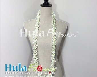 Silk Jasmine Lei 22 inches For Hawaiian, Polynesian, Hula Dancer, Wedding Party, Lei-JS-01
