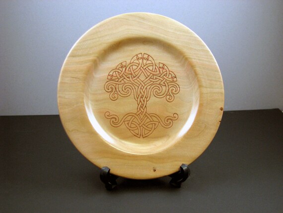 Celtic Designed Plate - with Celtic Artist Cari Buziak Tree of Life design