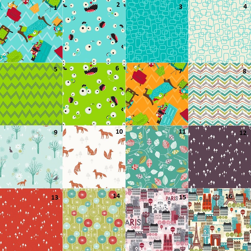 Cotton Fabric Fat Quarter (3 only) from SewPiecefully on Etsy Studio