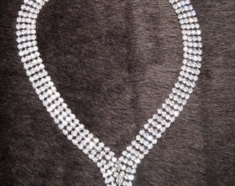 50's 60's Glamour Strass Necklace
