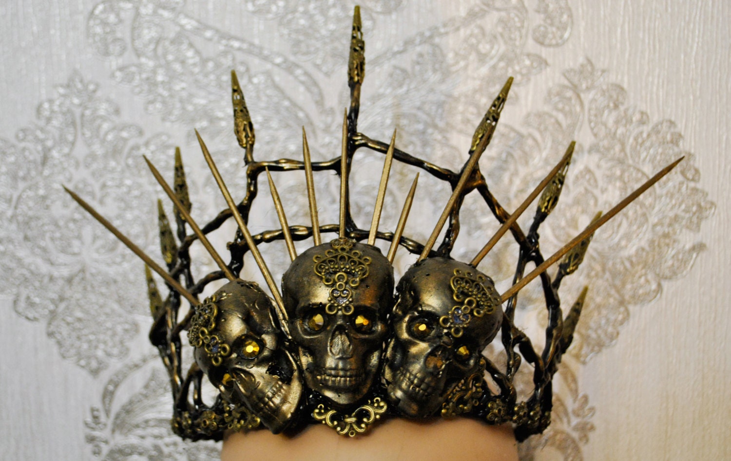 Gothic tiara Necromancy crown Gothic сrown Tiara with