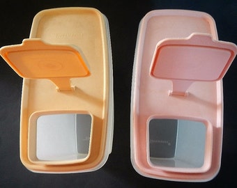 Vintage Tupperware Super Cereal Storer with Lid - CHOICE - sheer, gold lid, pink lid - 1970s - #1588, dry food storage, kitchen, pantry