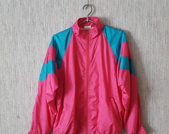 Vintage 90s Windbreaker Jacket Blue Tracksuit by TinutesCreations