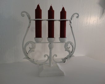 Vintage Shabby Candelabra Holiday Decor Cottage, Shabby Chic, French Nordic