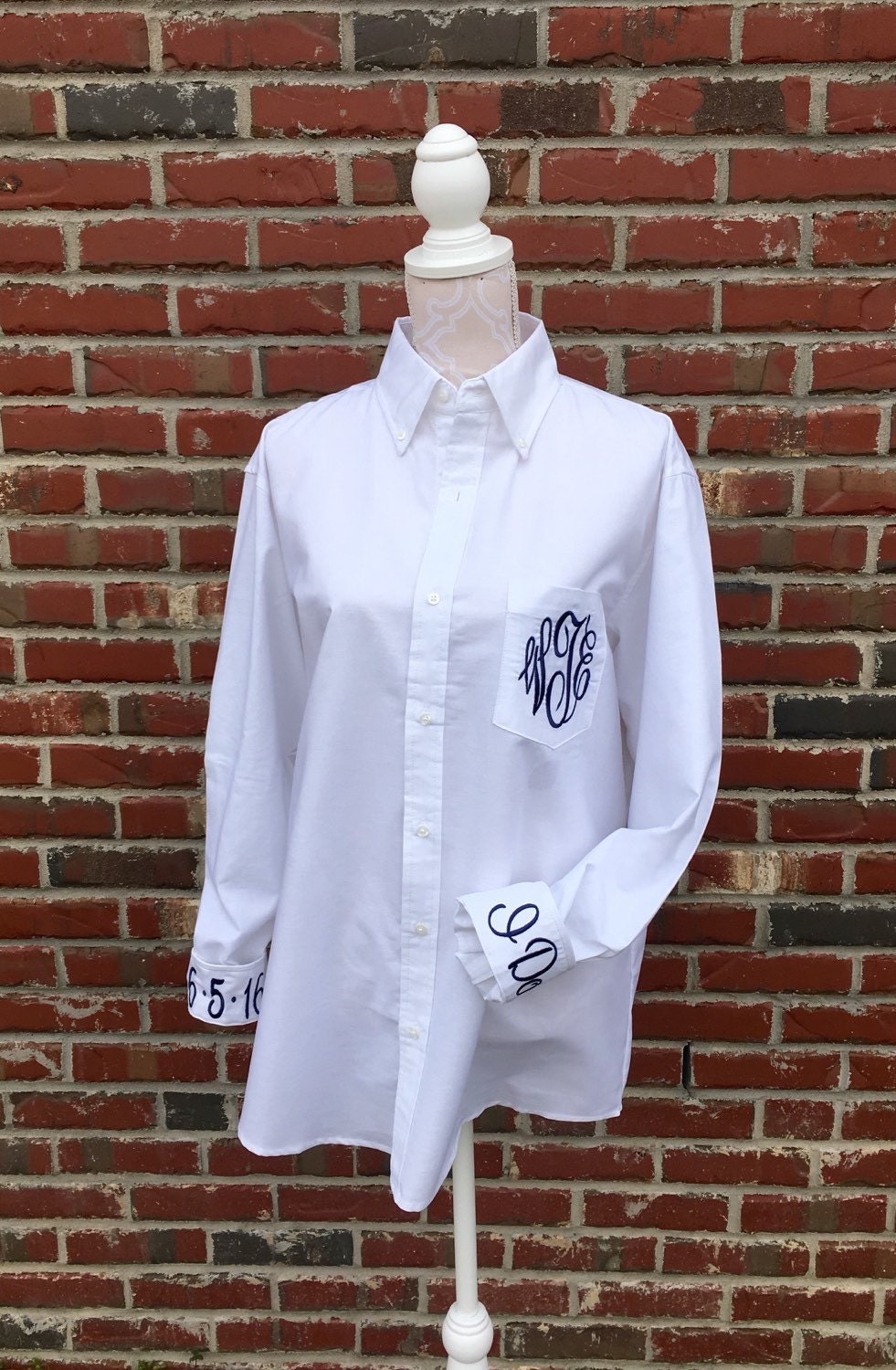 monogrammed oxford shirt