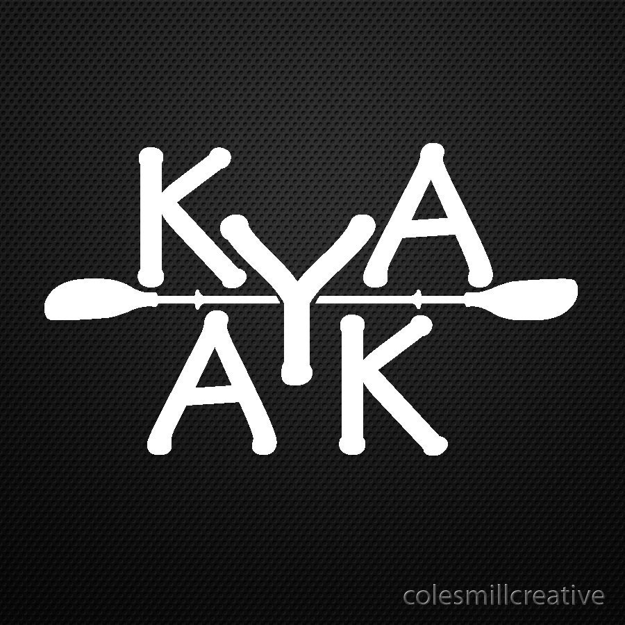 Kayak decal sticker canoe kayak paddle fishing.... Cool
