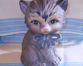 Darling Vintage Lefton Kitten / Cat Bank, Numbered