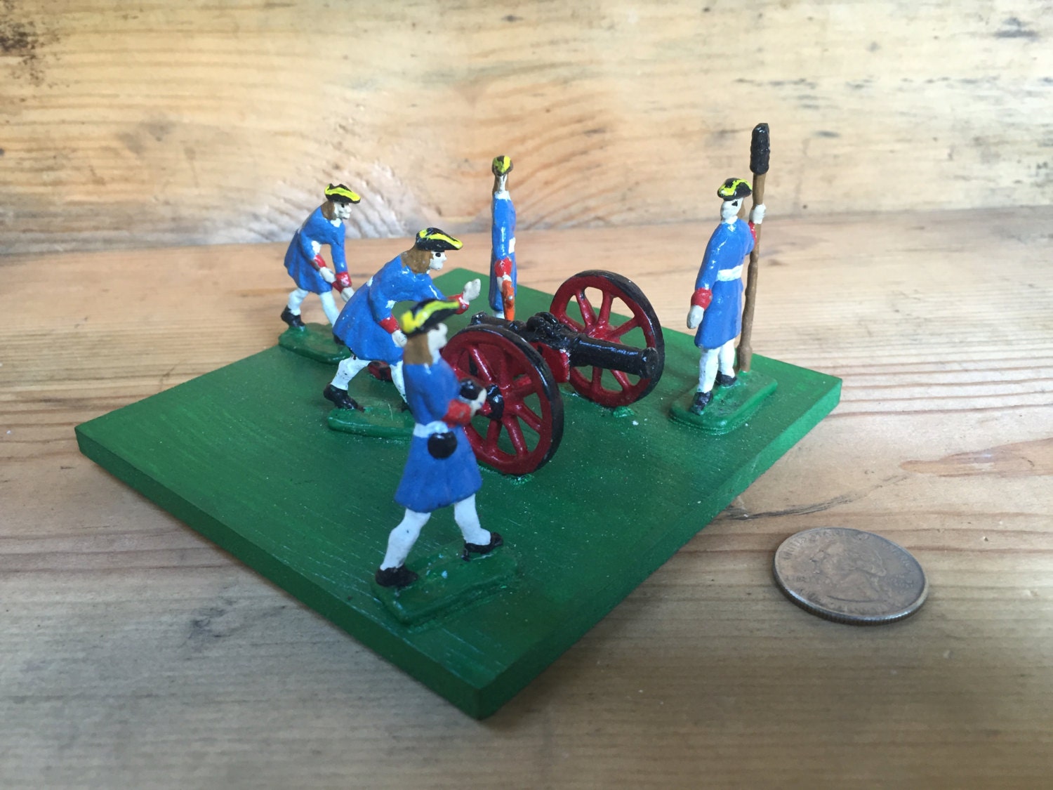 18th Century Pewter Toy Soldiers Painted British Royal