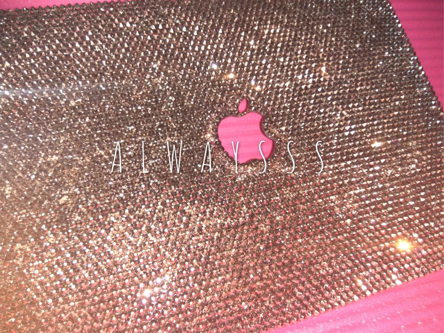 ROSE GOLD Laptop Cases Crystal Rhinestone Bling Case